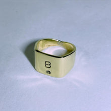 Salvador Initial Signet Ring - Brass